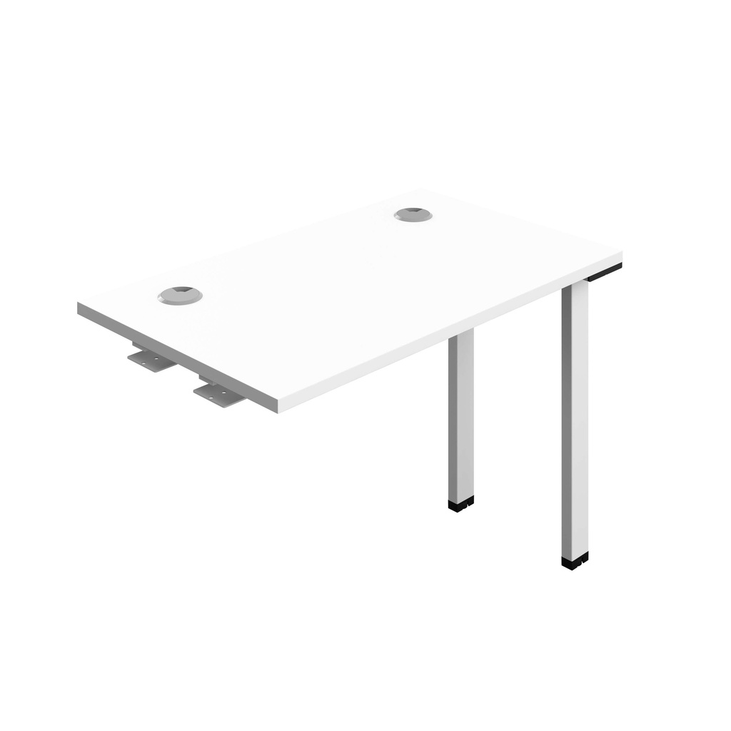 Synergy Bench Extension With Cable Ports: 1 Person (Fsc) | 1000 X 600 | White/White