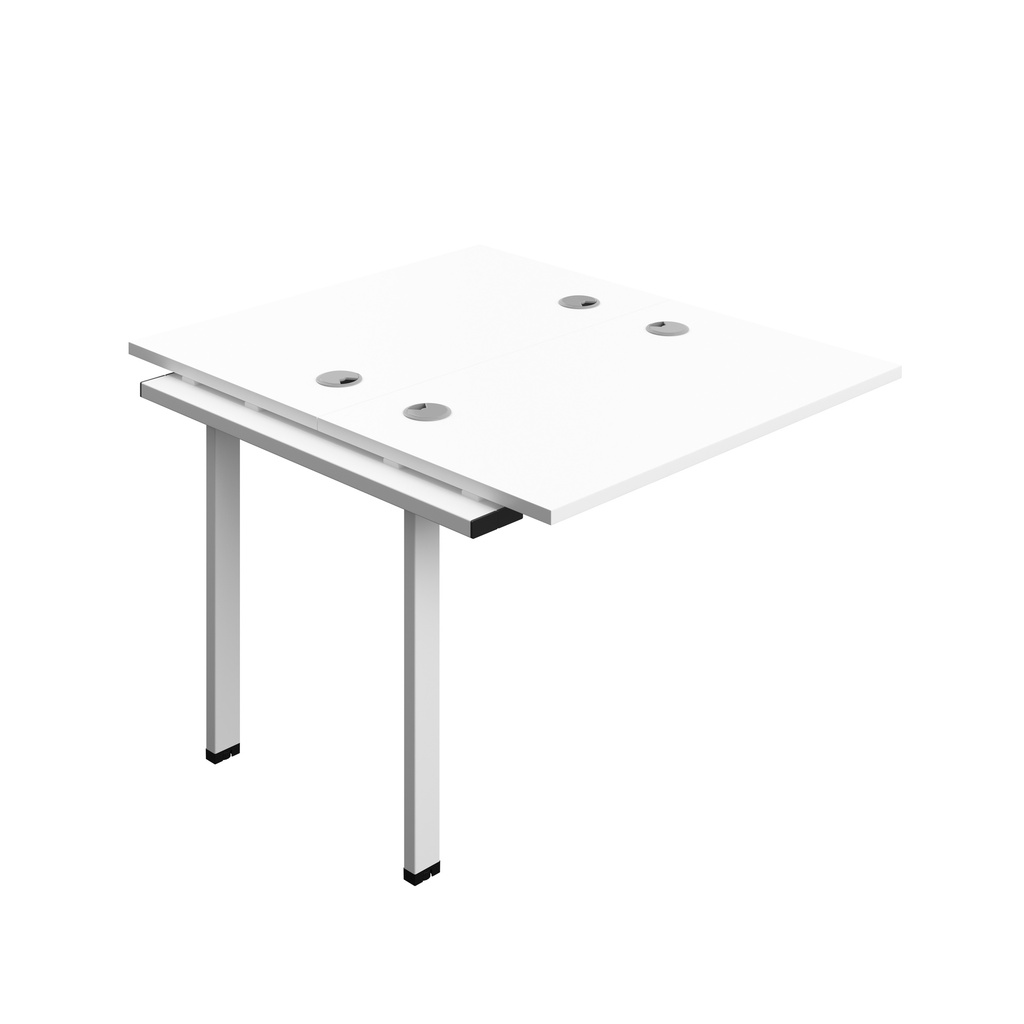Synergy Bench Extension With Cable Ports: 2 Person (Fsc) | 1000 X 600 | White/White
