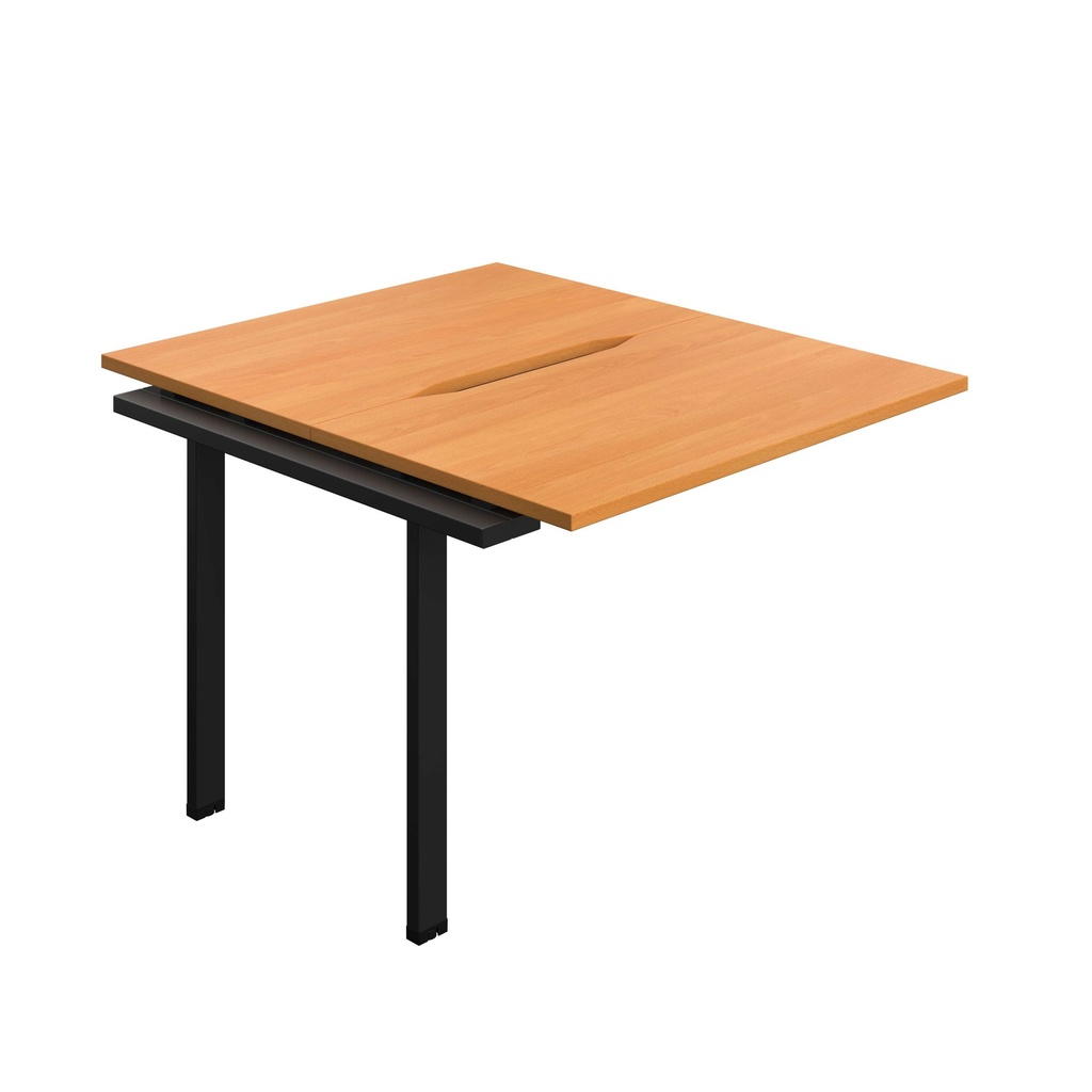Synergy Bench Extension With Cut Out: 2 Person (Fsc) | 1000 X 700 | Beech/Black