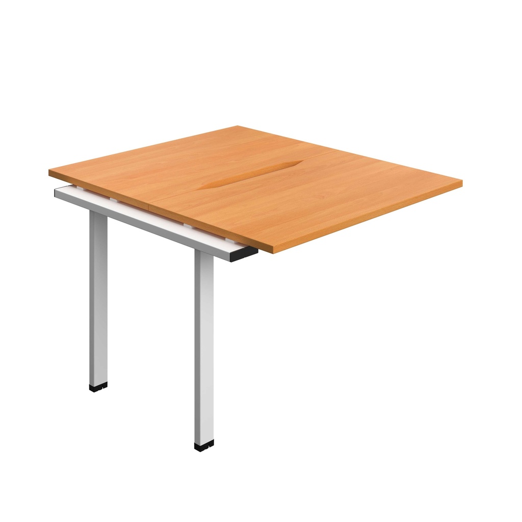 Synergy Bench Extension With Cut Out: 2 Person (Fsc) | 1000 X 700 | Beech/White