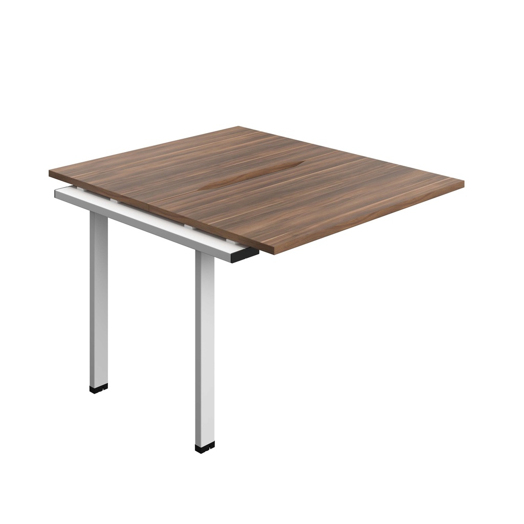 Synergy Bench Extension With Cut Out: 2 Person (Fsc) | 1000 X 700 | Dark Walnut/White