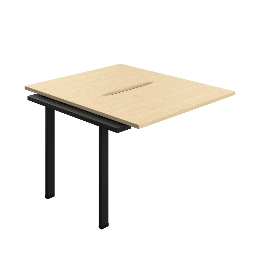 Synergy Bench Extension With Cut Out: 2 Person (Fsc) | 1000 X 700 | Maple/Black