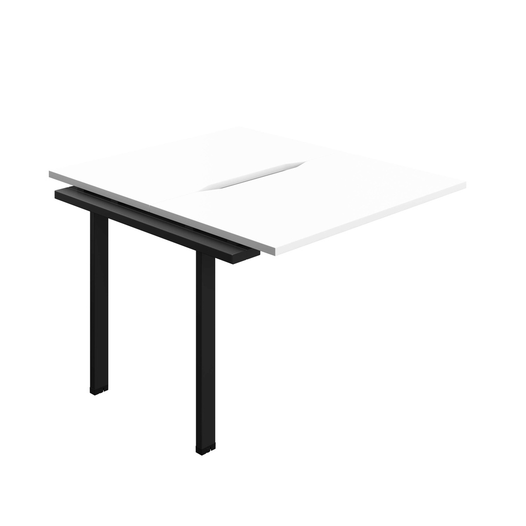 Synergy Bench Extension With Cut Out: 2 Person (Fsc) | 1000 X 700 | White/Black