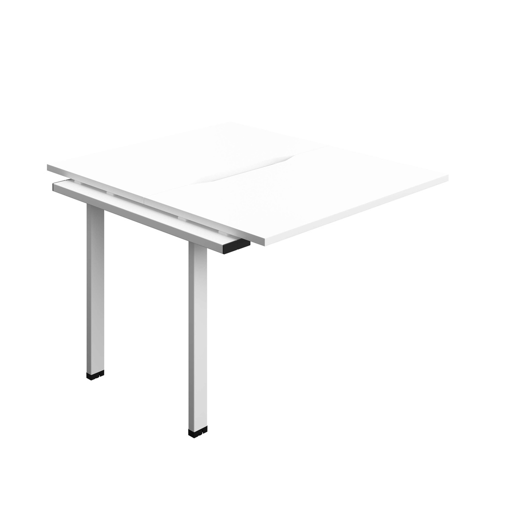 Synergy Bench Extension With Cut Out: 2 Person (Fsc) | 1000 X 700 | White/White