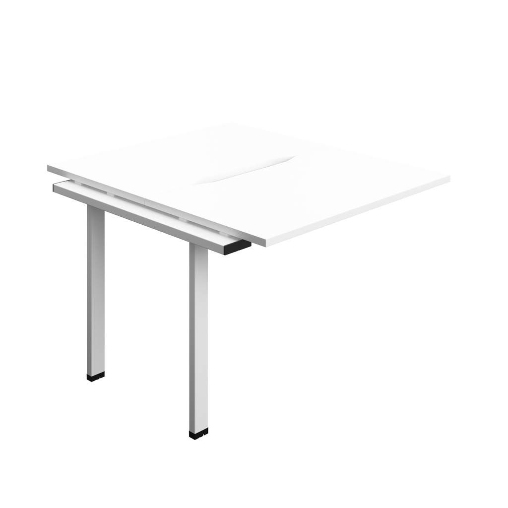 Synergy Bench Extension With Cut Out: 2 Person (Fsc) | 1000 X 700 | White/White