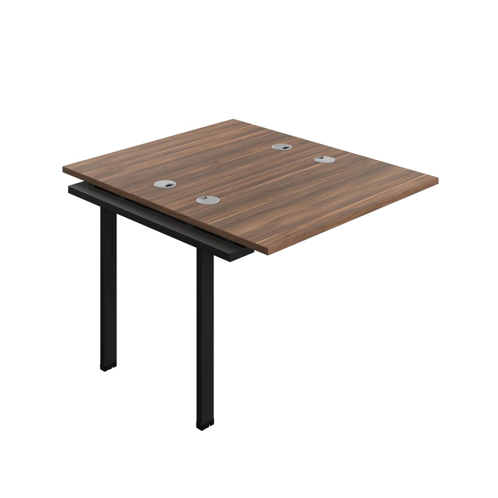 Synergy Bench Extension With Cable Ports: 2 Person (Fsc) | 1000 X 700 | Dark Walnut/Black