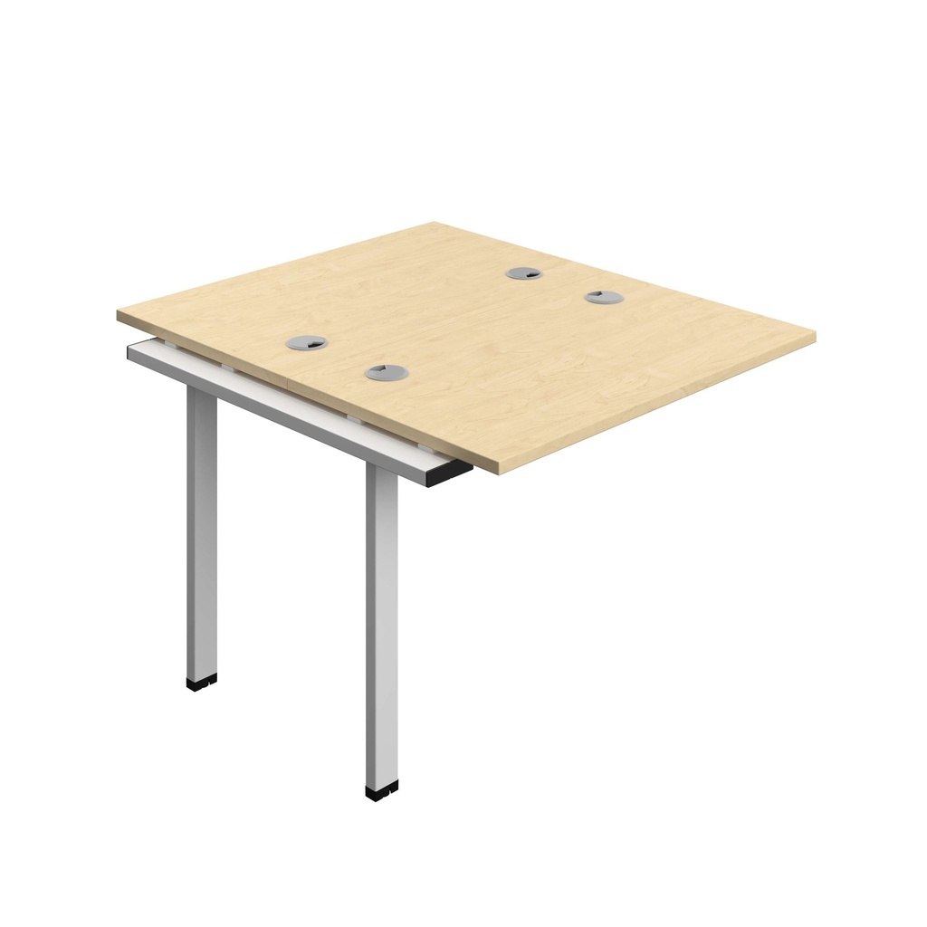 Synergy Bench Extension With Cable Ports: 2 Person (Fsc) | 1000 X 700 | Maple/Silver