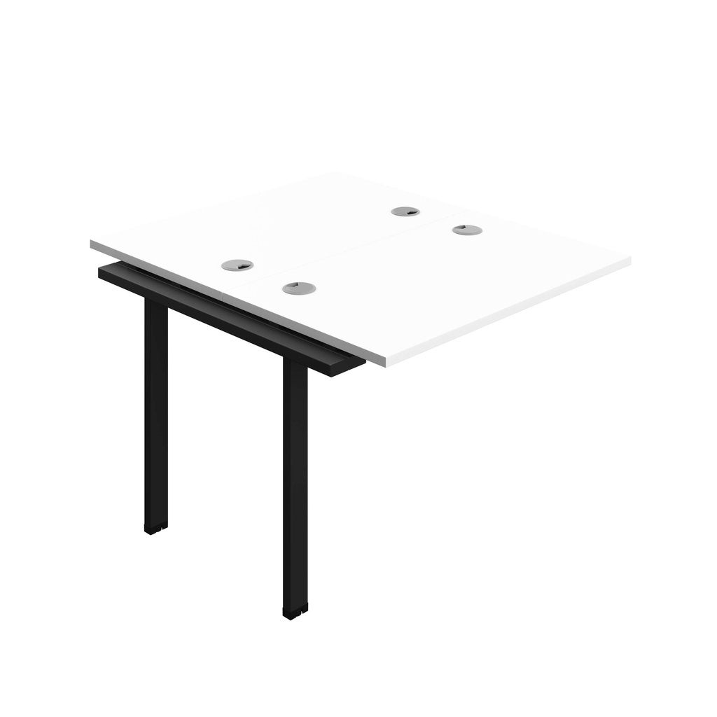 Synergy Bench Extension With Cable Ports: 2 Person (Fsc) | 1000 X 700 | White/Black