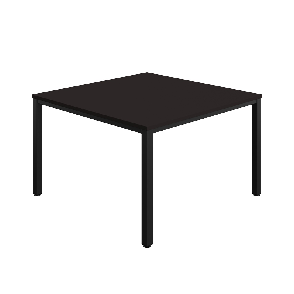 FRACTION INFINITY 120 X 120 MEETING TABLE - ANTHRACITE WITH BLACK LEGS