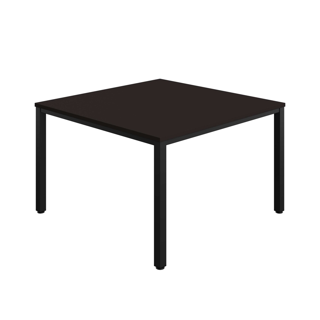 FRACTION INFINITY 120 X 120 MEETING TABLE - ANTHRACITE WITH BLACK LEGS