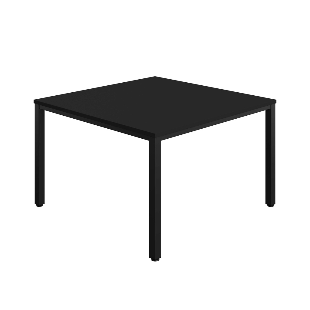 FRACTION INFINITY 120 X 120 MEETING TABLE - BLACK WITH BLACK LEGS