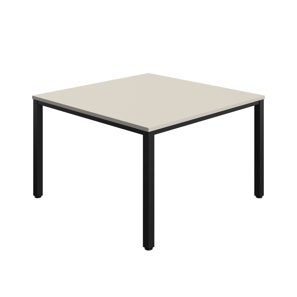 FRACTION INFINITY 120 X 120 MEETING TABLE - GREY  WITH BLACK LEGS