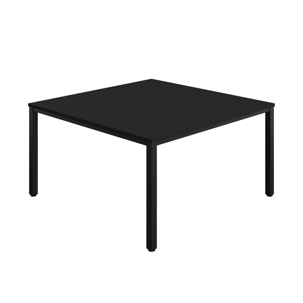 FRACTION INFINITY 140 X 140 MEETING TABLE - BLACK WITH BLACK LEGS