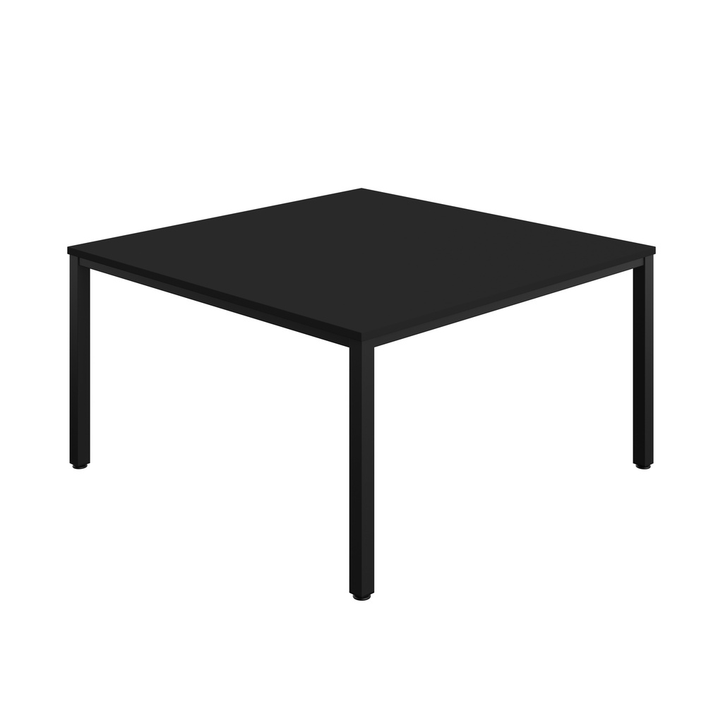 FRACTION INFINITY 140 X 140 MEETING TABLE - BLACK WITH BLACK LEGS