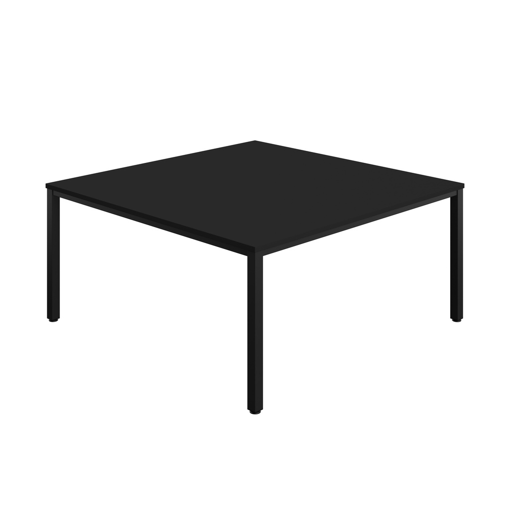 FRACTION INFINITY 160 X 160 MEETING TABLE - BLACK WITH BLACK LEGS