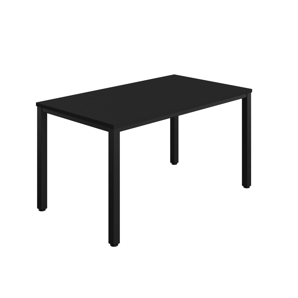 FRACTION INFINITY 140 X 80 MEETING TABLE - BLACK WITH BLACK LEGS