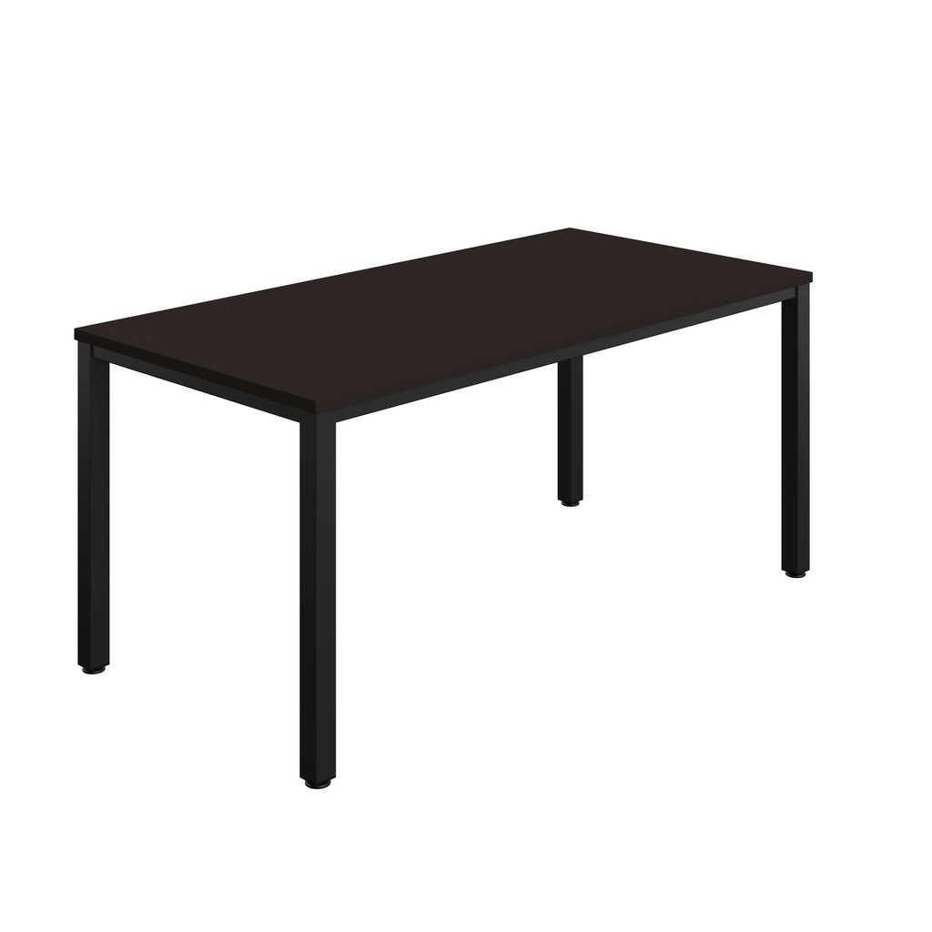FRACTION INFINITY 160 X 80 MEETING TABLE - ANTHRACITE WITH BLACK LEGS