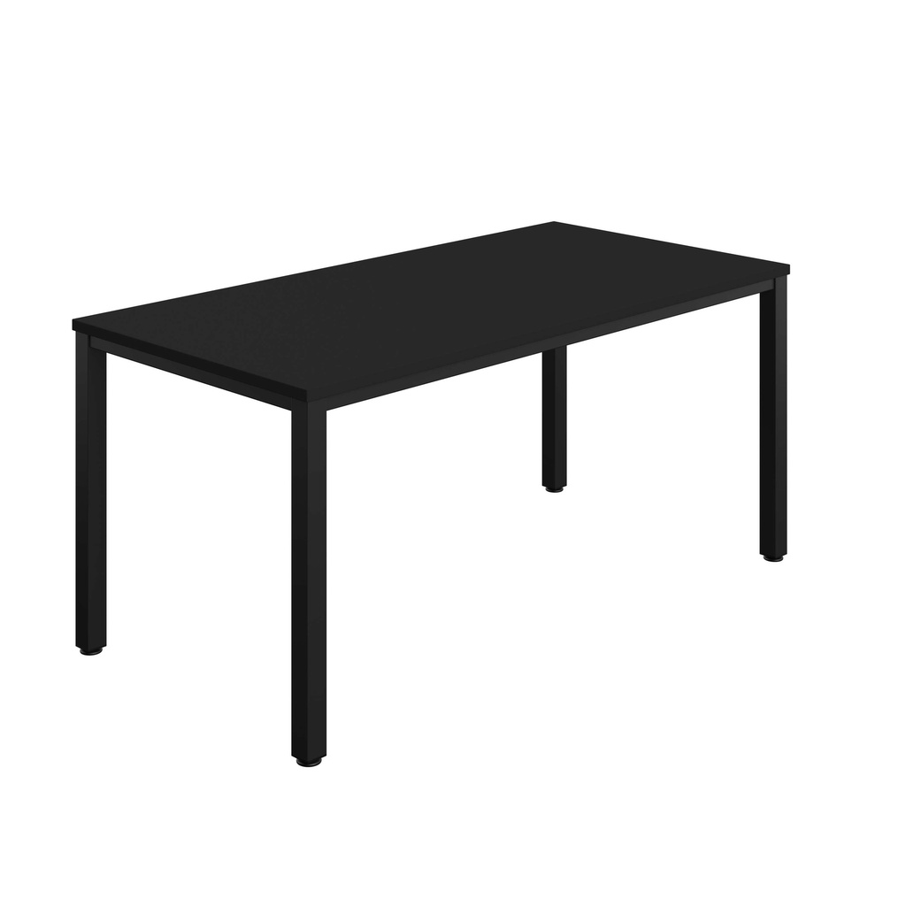 FRACTION INFINITY 160 X 80 MEETING TABLE - BLACK WITH BLACK LEGS