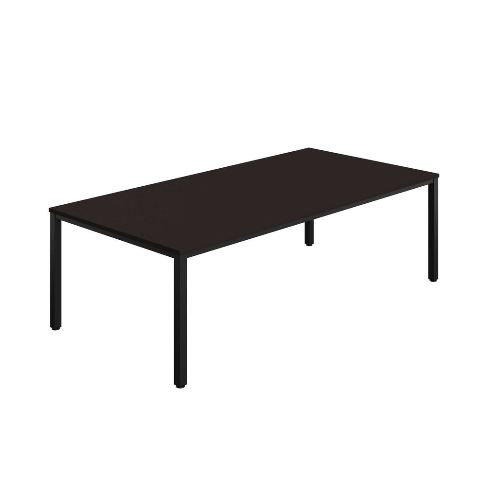 FRACTION INFINITY 240 X 120 MEETING TABLE - ANTHRACITE WITH BLACK LEGS