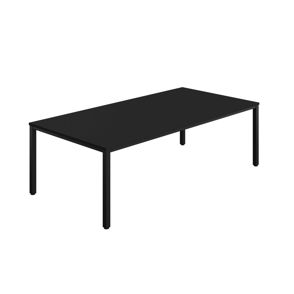 FRACTION INFINITY 240 X 120 MEETING TABLE -BLACK WITH BLACK LEGS