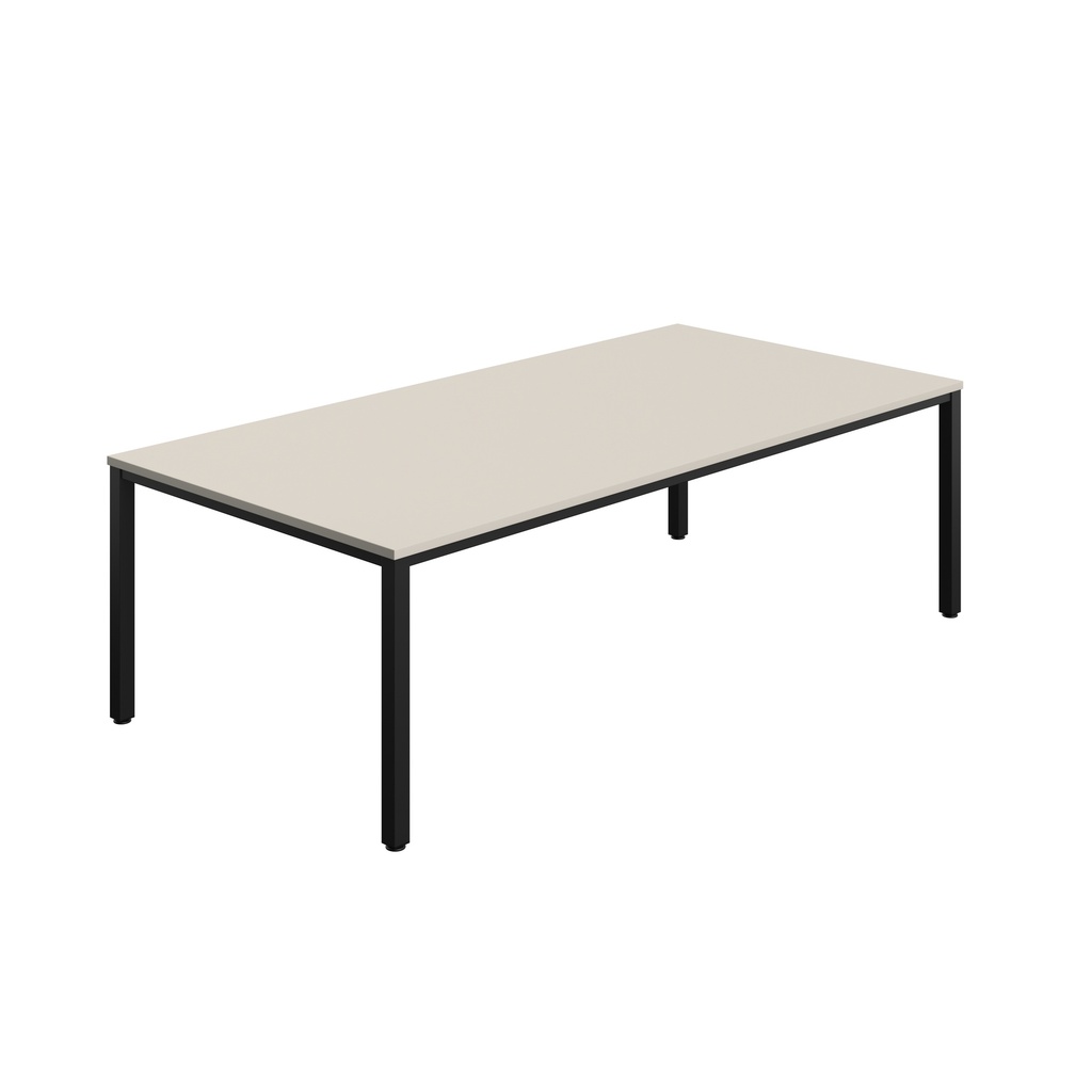 FRACTION INFINITY 240 X 120 MEETING TABLE -GREY WITH BLACK LEGS