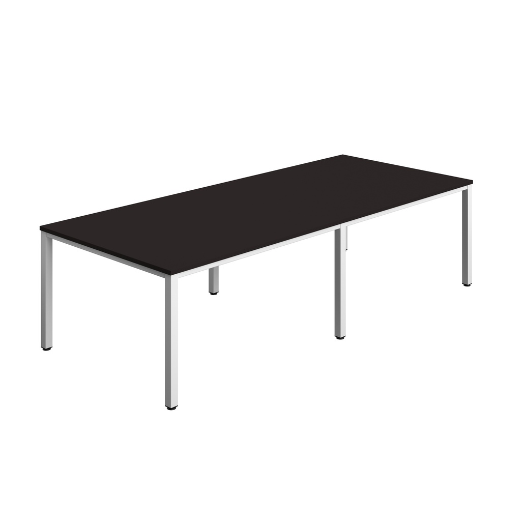 FRACTION INFINITY 280 X 120 MEETING TABLE - ANTHRACITE WITH WHITE LEGS