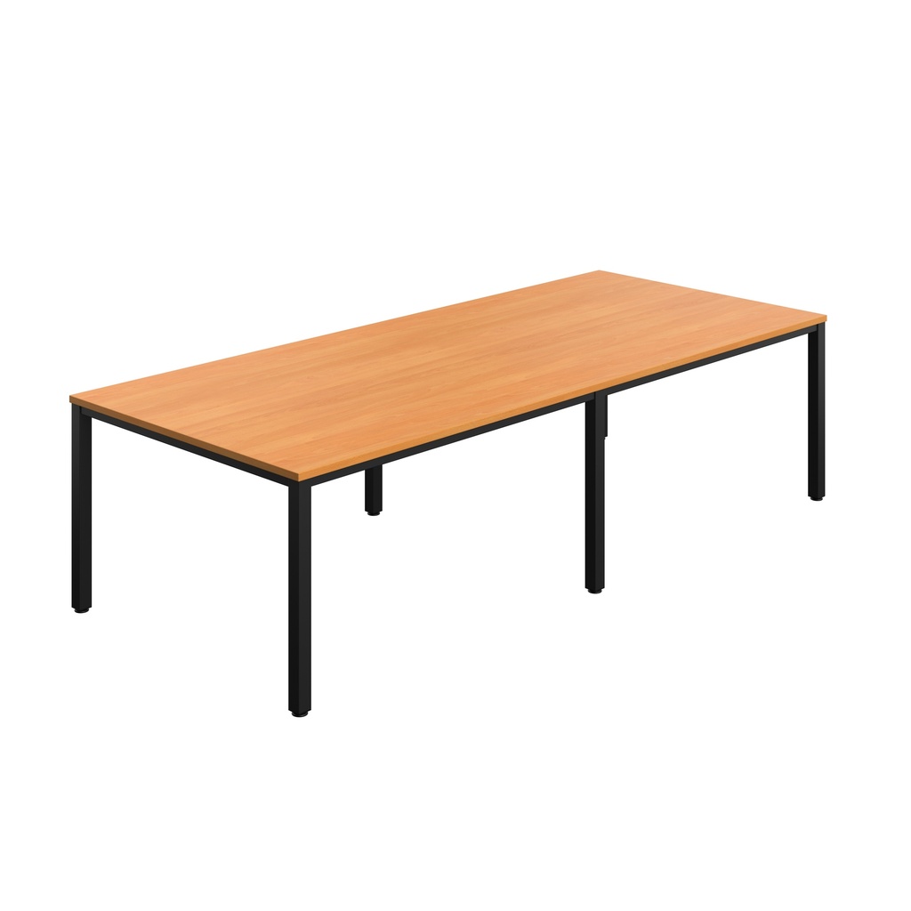 FRACTION INFINITY 280 X 120 MEETING TABLE - ELLMAU BEECH WITH BLACK LEGS