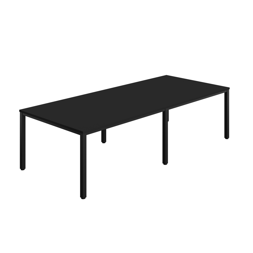 FRACTION INFINITY 280 X 120 MEETING TABLE - BLACK WITH BLACK LEGS
