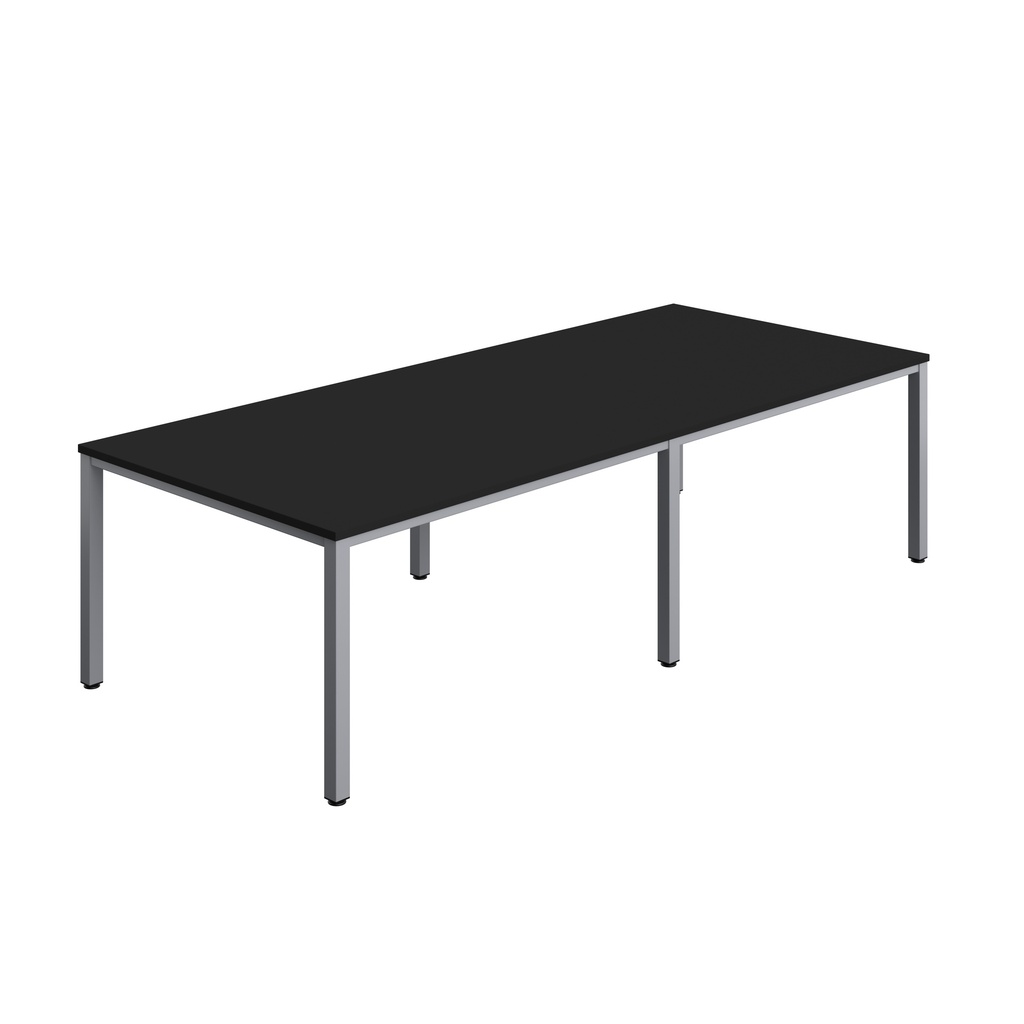 Fraction Infinity 2800 X 1200 Meeting Table - Black / Silver