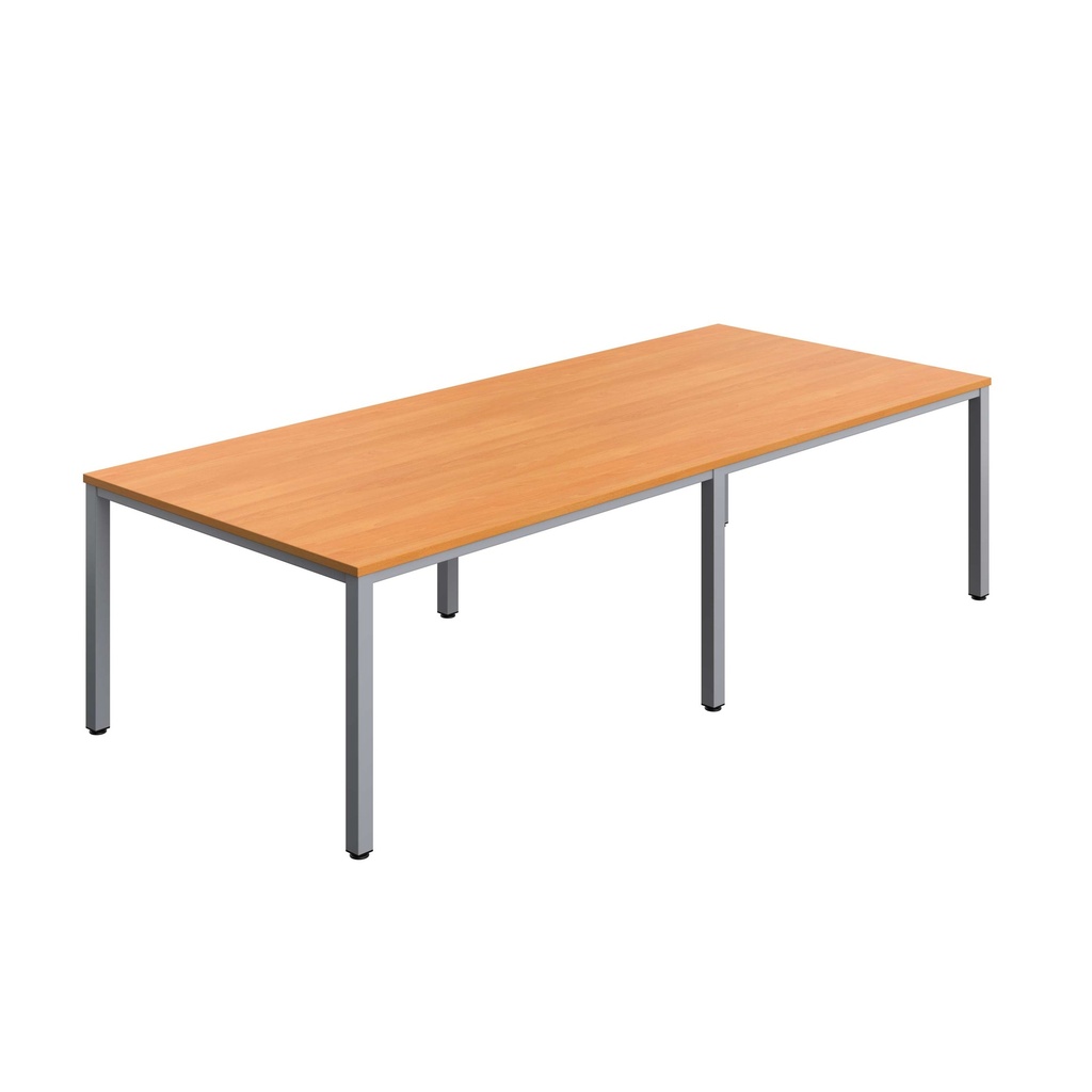 FRACTION INFINITY 280 X 120 MEETING TABLE - ELLMAU BEECH WITH SILVER LEGS