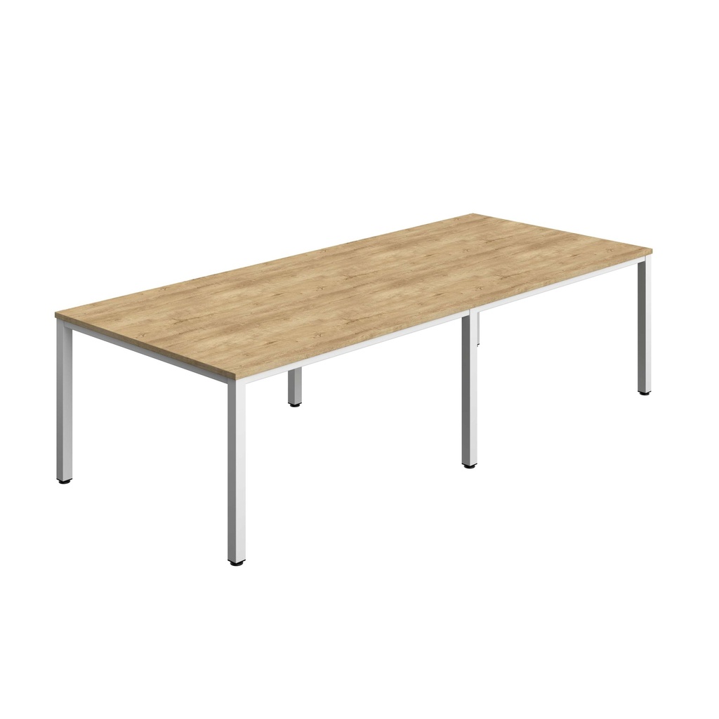 Fraction Infinity 2800 X 1200 Meeting Table - Natural Nebraska Oak/ White