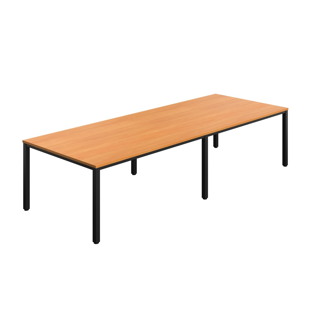 FRACTION INFINITY 320 X 120 MEETING TABLE - BEECH WITH BLACK LEGS