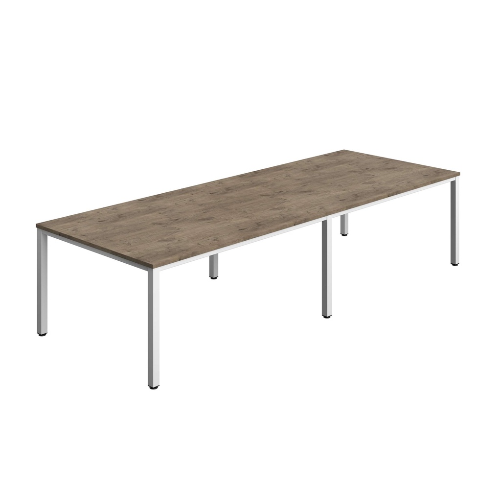 Fraction Infinity 3200 X 1200 Meeting Table - Grey Nebraska Oak / White