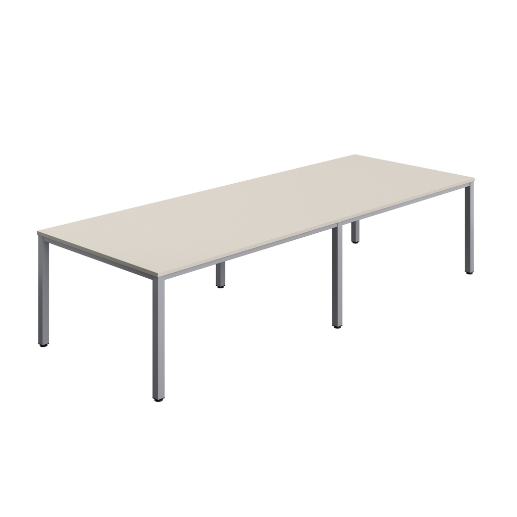FRACTION INFINITY 320 X 120 MEETING TABLE - GREY WITH SILVER LEGS