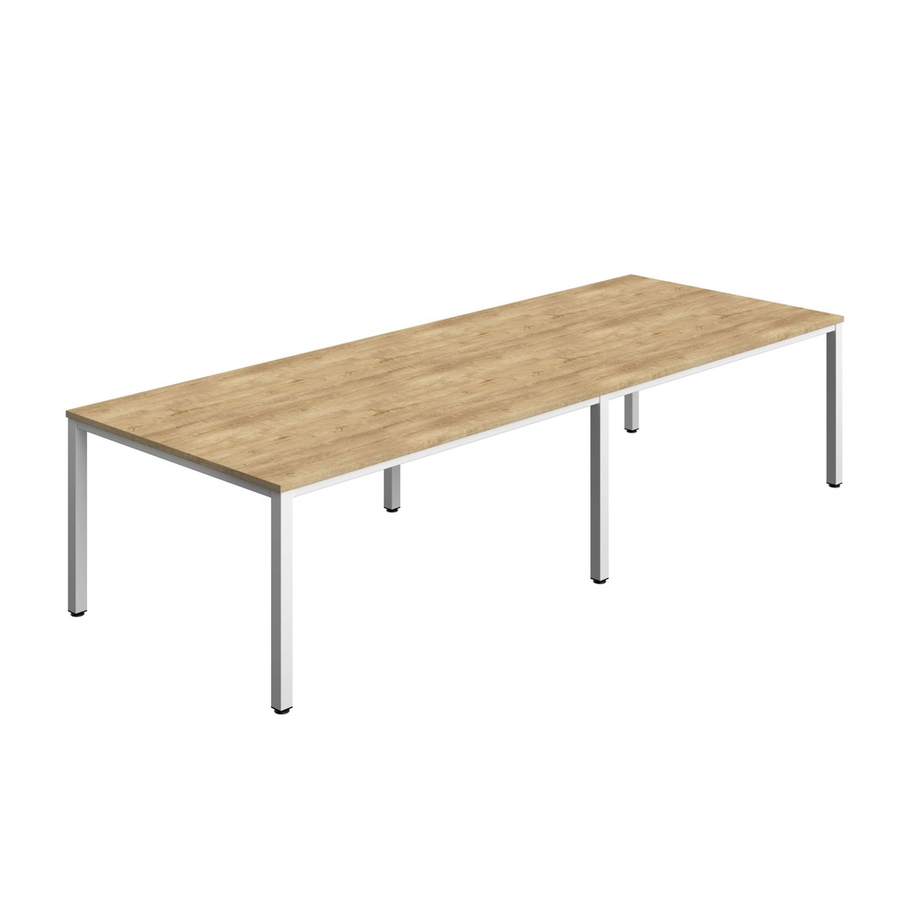 Fraction Infinity 3200 X 1200 Meeting Table - Natural Nebraska Oak/ White
