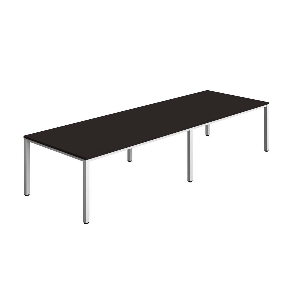 FRACTION INFINITY 360 X 120 MEETING TABLE - ANTHRACITE WITH WHITE LEGS