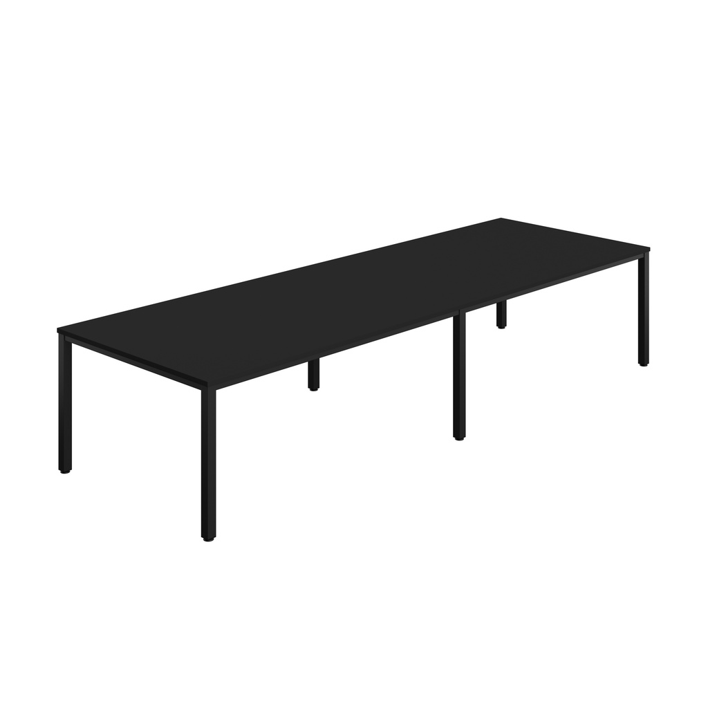 FRACTION INFINITY 360 X 120 MEETING TABLE - BLACK WITH BLACK LEGS