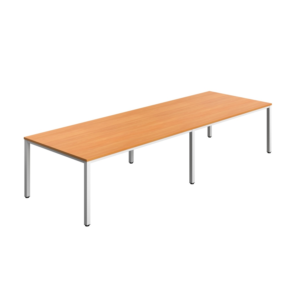 FRACTION INFINITY 360 X 120 MEETING TABLE - ELLMAU BEECH WITH WHITE LEGS