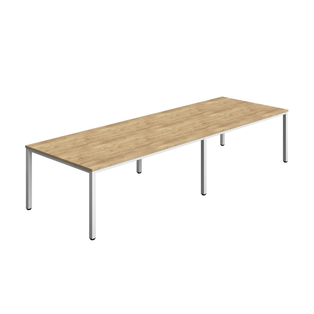 Fraction Infinity 3600 X 1200 Meeting Table - Natural Nebraska Oak/ White