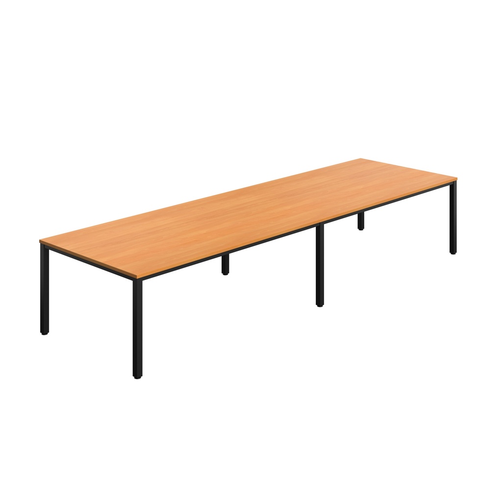 FRACTION INFINITY 400 X 120 MEETING TABLE - ELLMAU BEECH WITH BLACK LEGS