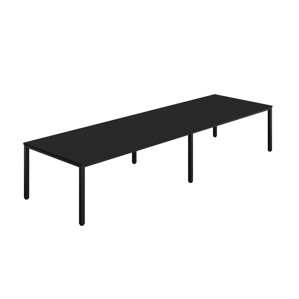 FRACTION INFINITY 400 X 120 MEETING TABLE - BLACK WITH BLACK LEGS