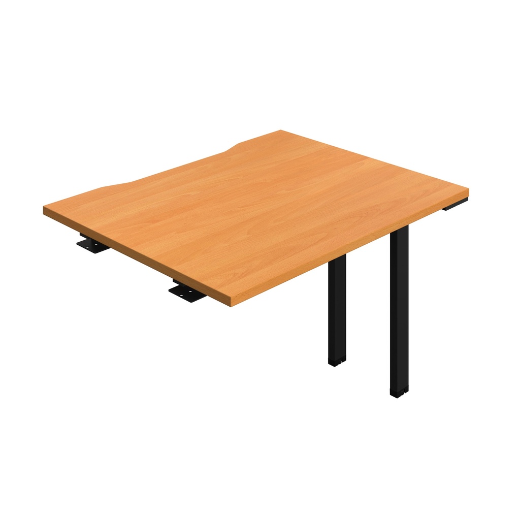 Synergy Bench Extension With Cut Out: 1 Person (Fsc) | 1000 X 800 | Beech/Black