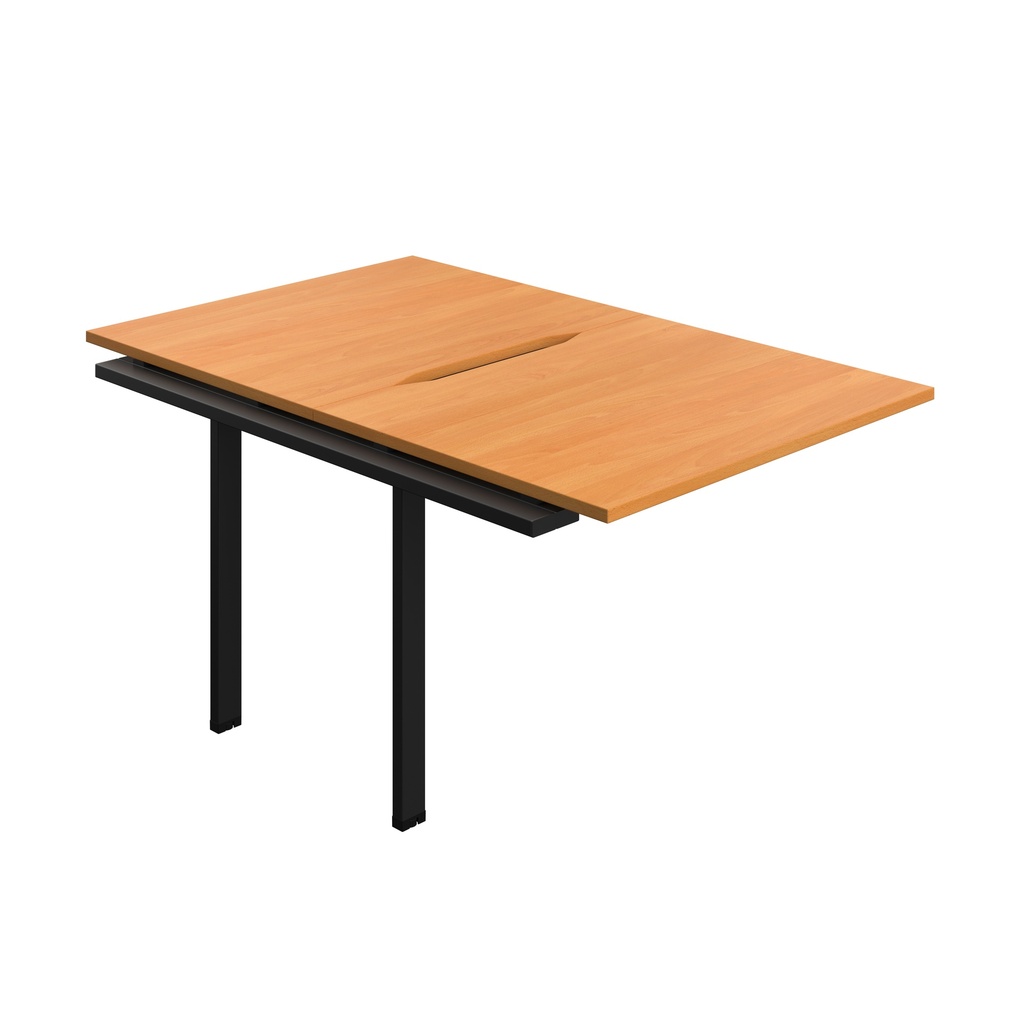 Synergy Bench Extension With Cut Out: 2 Person (Fsc) | 1000 X 800 | Beech/Black