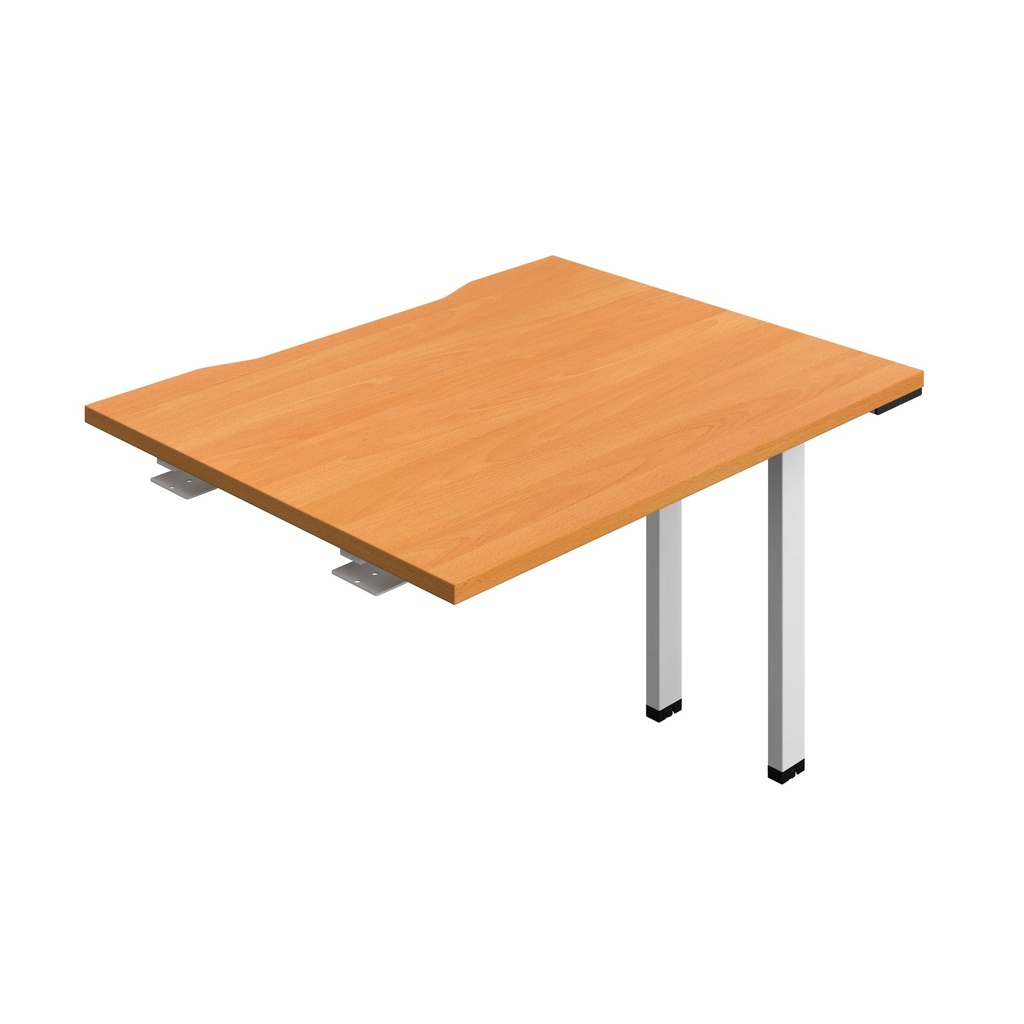 Synergy Bench Extension With Cut Out: 1 Person (Fsc) | 1000 X 800 | Beech/White