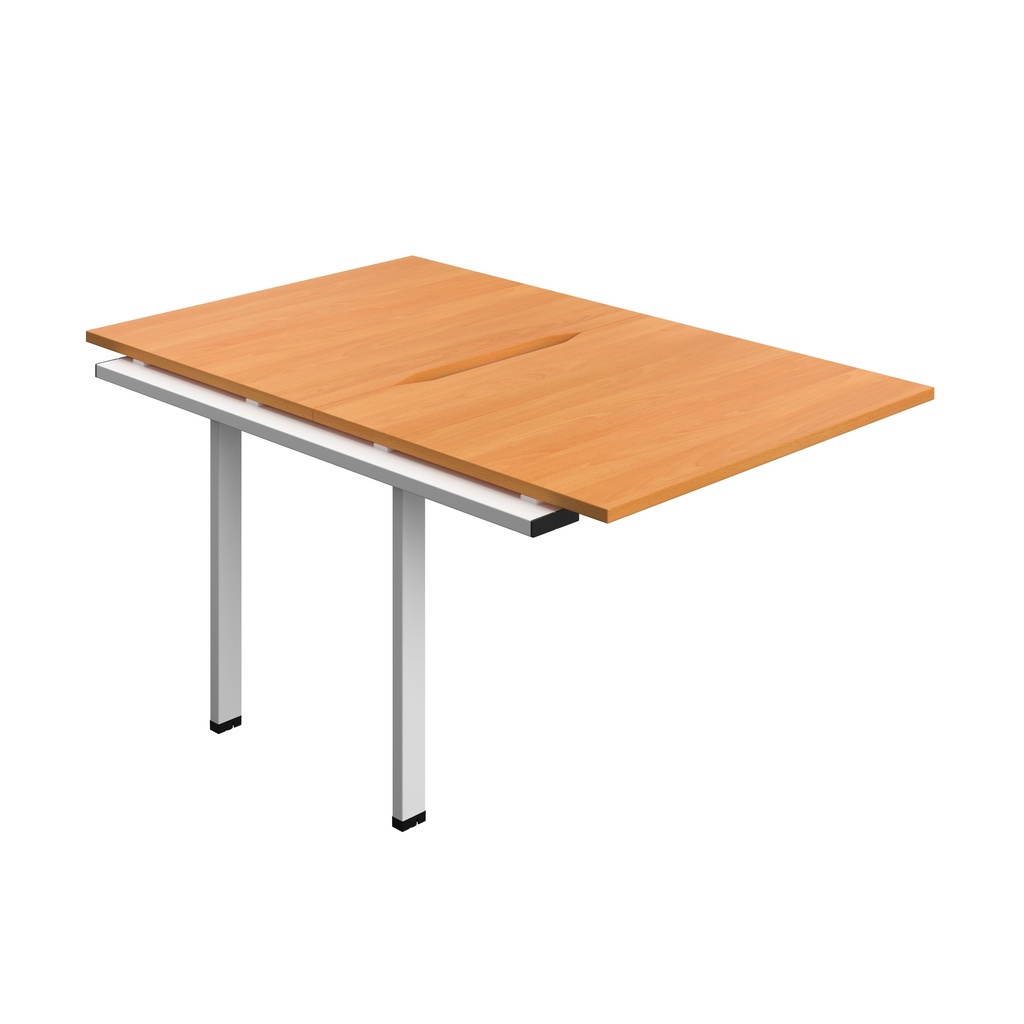 Synergy Bench Extension With Cut Out: 2 Person (Fsc) | 1000 X 800 | Beech/White