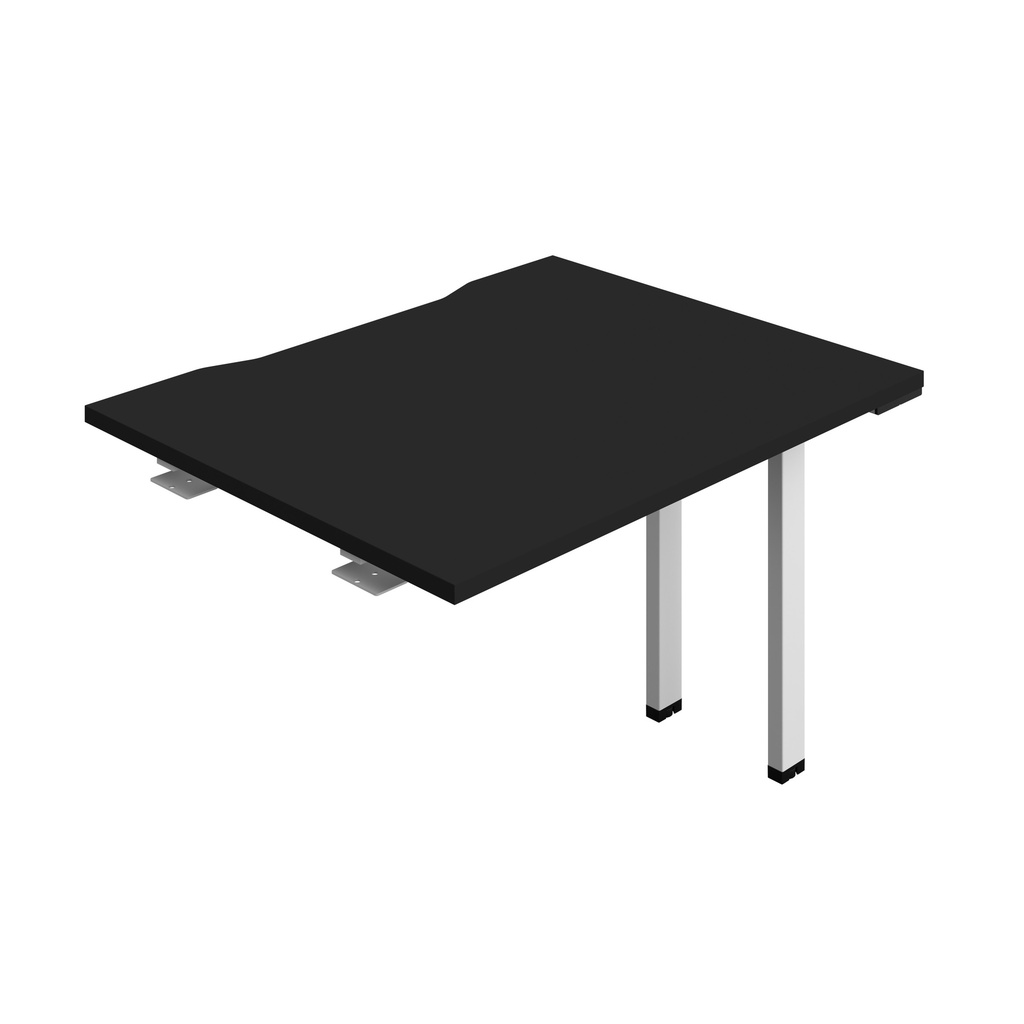 Synergy Bench Extension With Cut Out: 1 Person (Fsc) | 1000 X 800 | Black/White