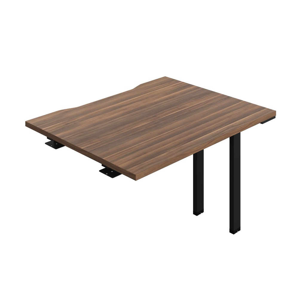 Synergy Bench Extension With Cut Out: 1 Person (Fsc) | 1000 X 800 | Dark Walnut/Black