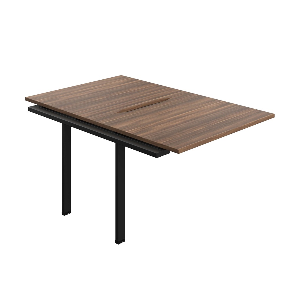 Synergy Bench Extension With Cut Out: 2 Person (Fsc) | 1000 X 800 | Dark Walnut/Black