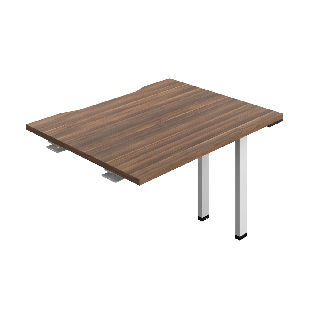 Synergy Bench Extension With Cut Out: 1 Person (Fsc) | 1000 X 800 | Dark Walnut/White