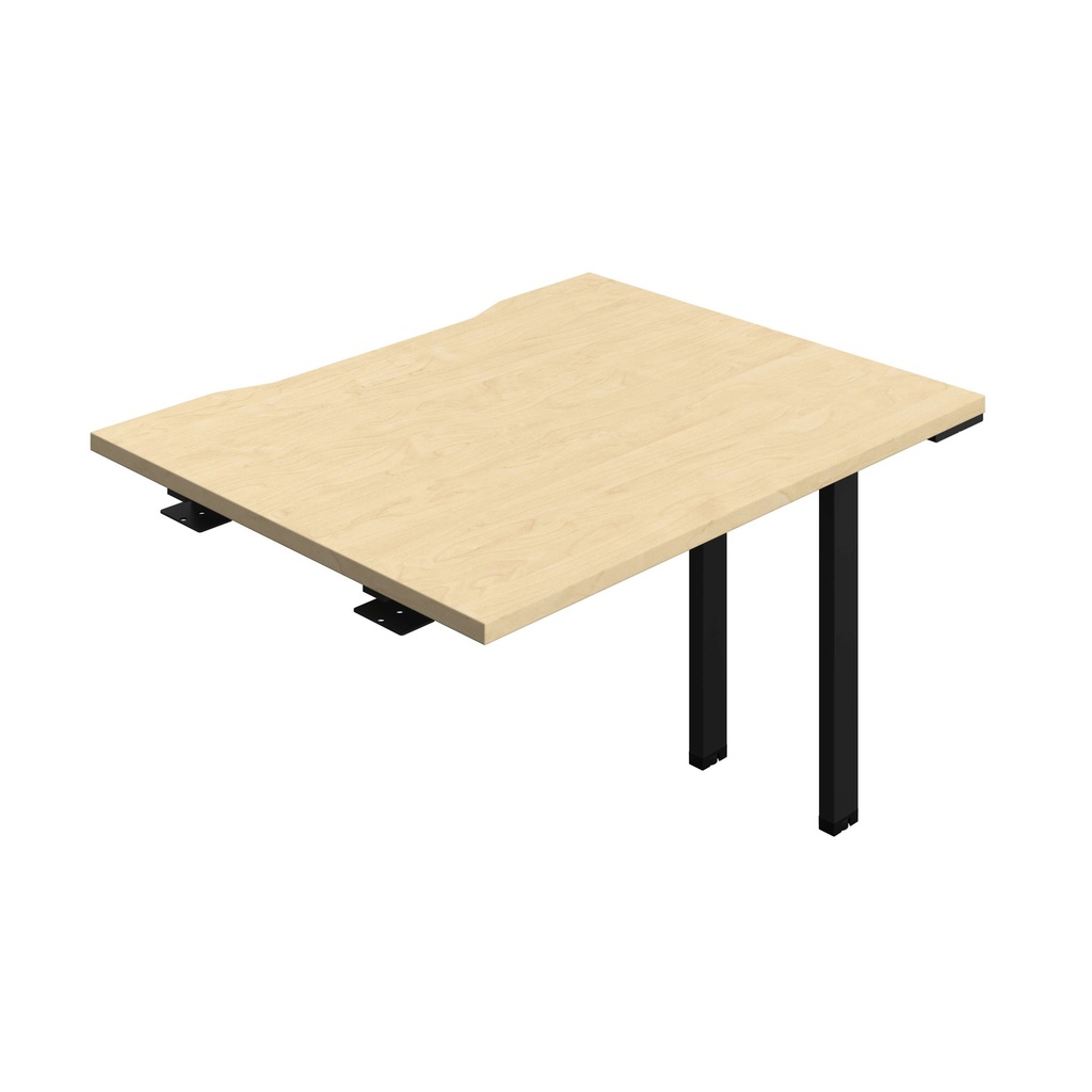 Synergy Bench Extension With Cut Out: 1 Person (Fsc) | 1000 X 800 | Maple/Black